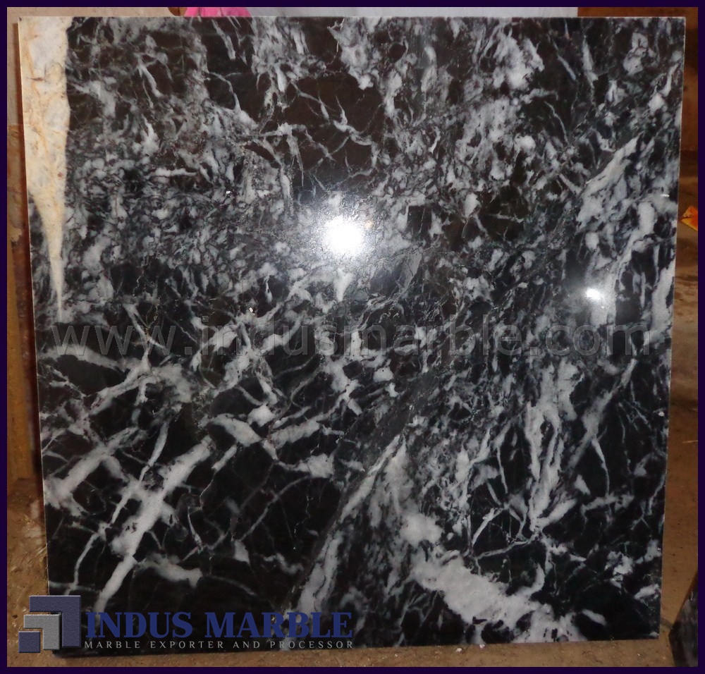 Black Zebra Marble Tiles Indus
