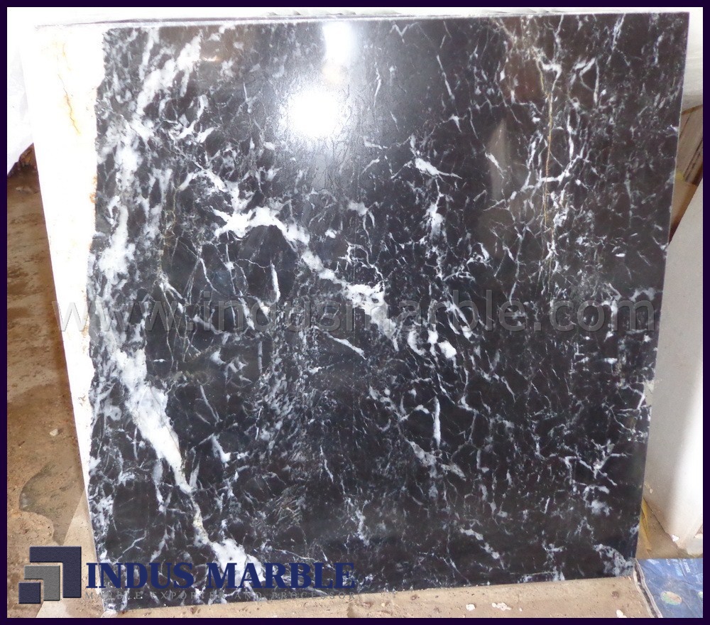 Black Zebra Marble Tiles Indus
